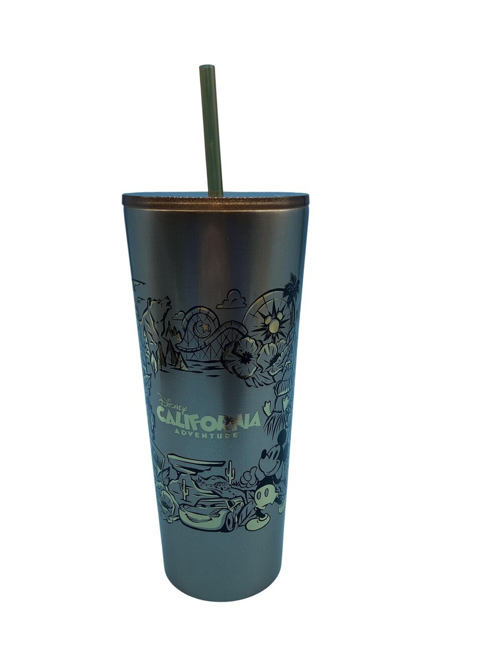 Starbucks Disney California Adventure Mickey Mouse Travel Mug Tumbler Gold Park